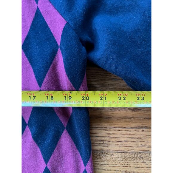 HOT TOPIC Howl's Moving Castle Blue Red Diamond Pullover Sweater Women's Medium - Picture 9 of 10